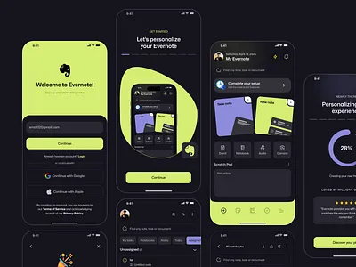 Evernote - Note Taking App, UI/UX ai note app design evernote mobile app note note app note taking productivity app ui ux