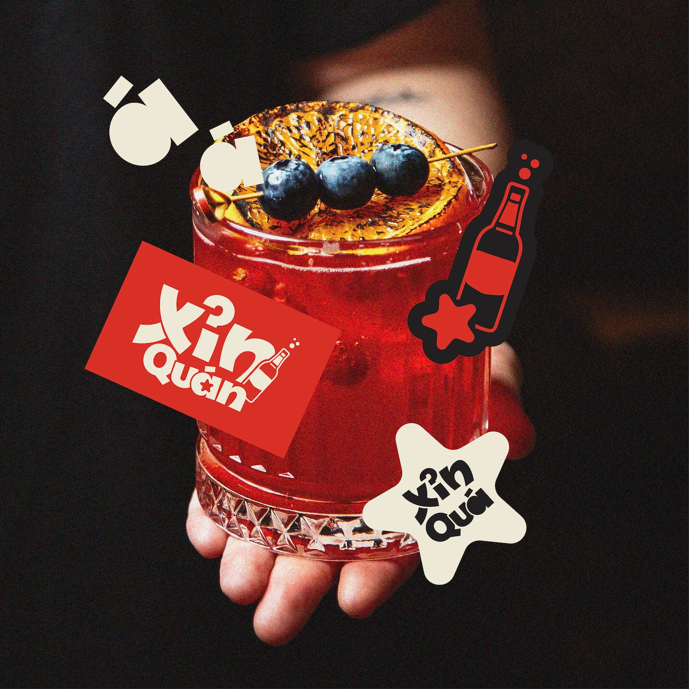 XỈN QUÁN BRAND IDENTITY branding design graphic design illustration logo logo design