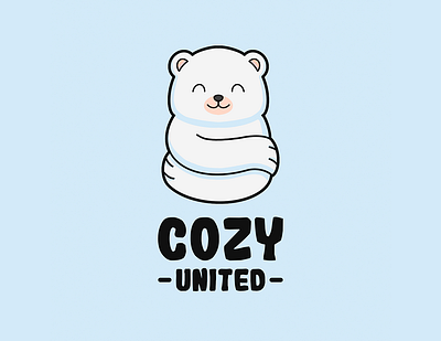 Cozy United - A Friendly Mascot Logo bear branding cartoon cartoon logo cozy cute logo illustration kawaii kawaii logo logo mascot