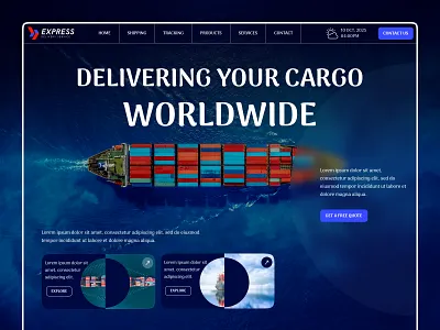 Express- logistic services branding graphic design logo ui