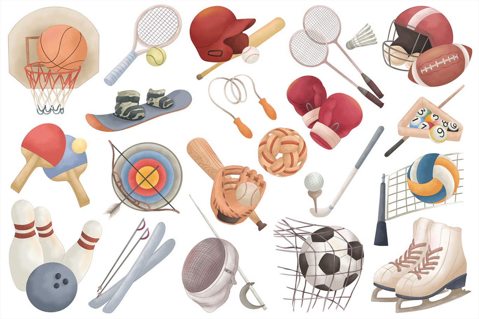 スポーツ用具水彩セット autumn black candy cat clipart graphics halloween party png potion pumpkin spooky watercolor