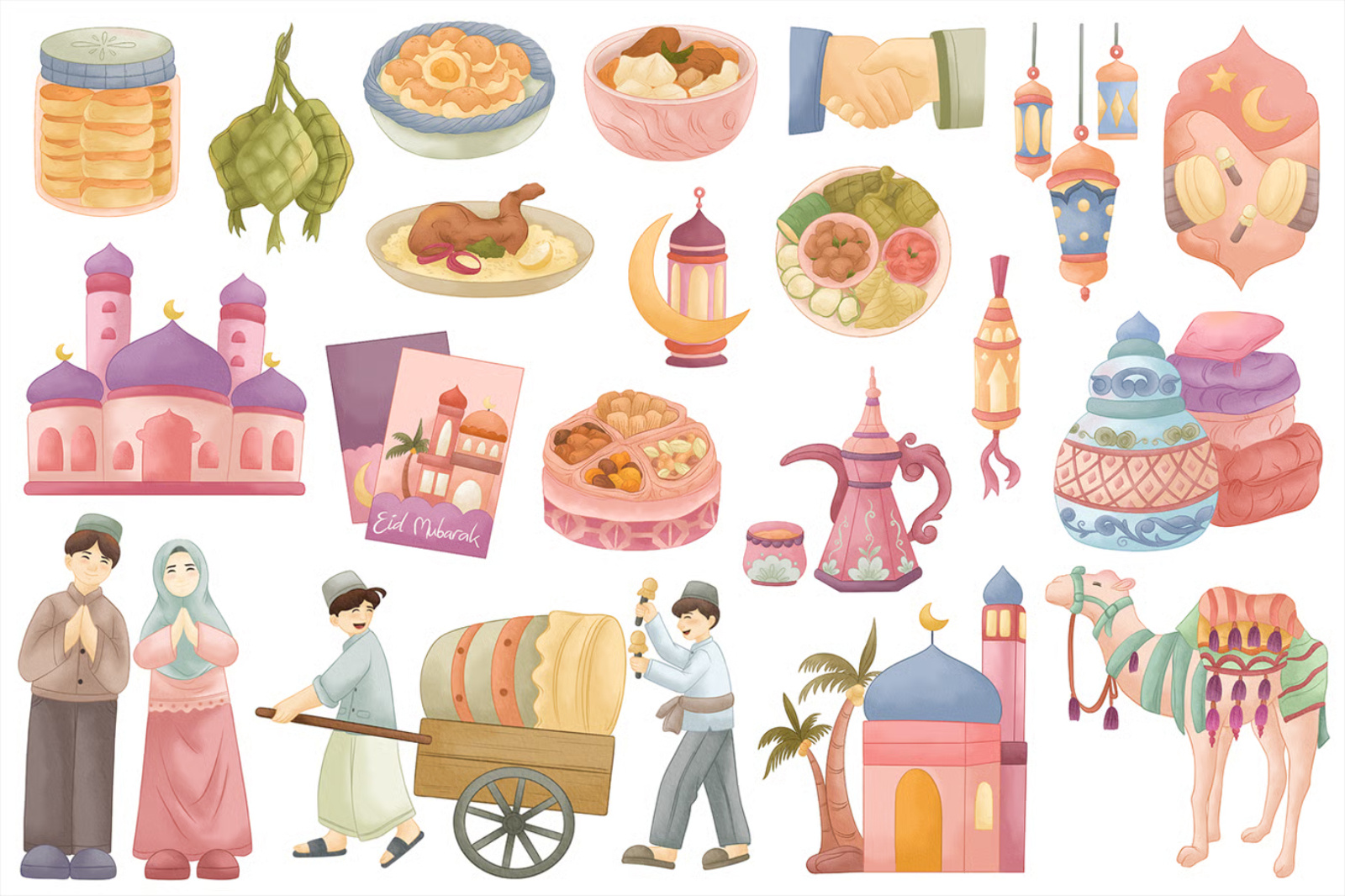 イード・フィトル イスラム水彩画セット