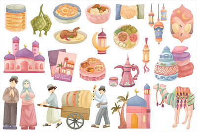 イード・フィトル イスラム水彩画セット