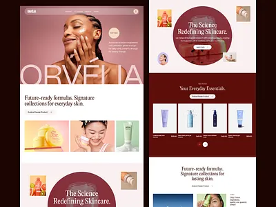 Skincare Website Design — Modern Ecommerce UI beauty ui brand identity clean design clinical website cosmetic brand ecommerce ecommerce design health website interface design landing page luxury ui minimal ui modern web product design skincare landing page skincare website uiux design visual design web design