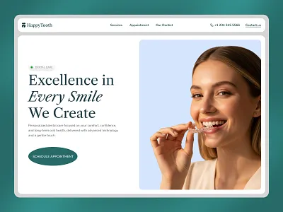 Dental Landing Page branding dental dental website doctor website health health website healthcare homepage landing page medical medical care medical website design mobile website modern landing page modern website ui web design website website redesign