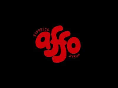 Logo Concept 02 - Affo Espresso Syrup brand designer brand ideas brand identity branding coffee fun graphic design hand drawn illustration logo logo concepts logo ideas logos logotype playful typography