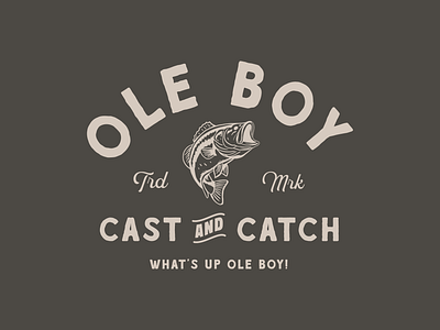 Ole Boy Hat Design badge badge fish bass bass design bass logo fish design fishing fishing design logo outdoor outdoor logo outfitters