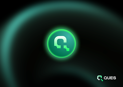 QUES branding connection connectivity cripto data logo q social typography
