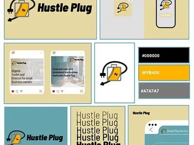 Brand Identity Design for Hustle plug branding design graphic design logo