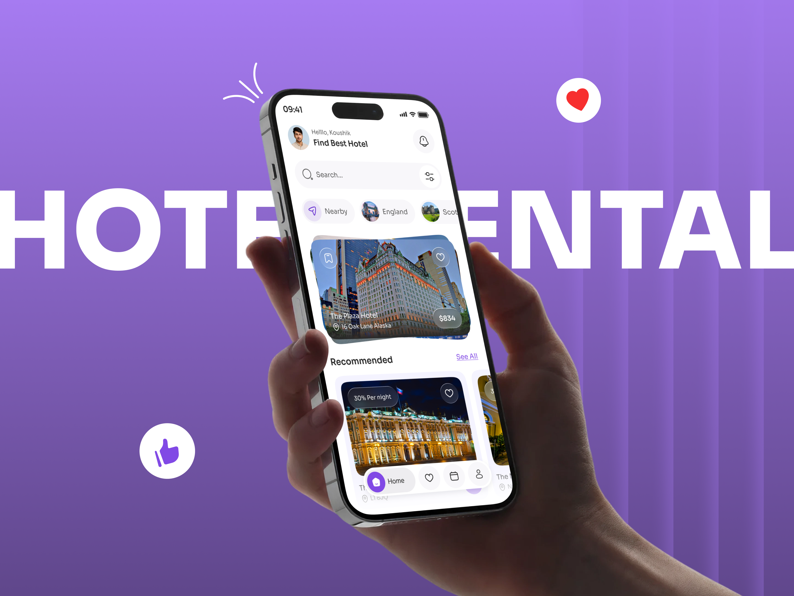Hotel Booking App apartment app app design booking booking app clean design destination hotel mobile room search ticket travel travel app traveling ui ui design ux villa