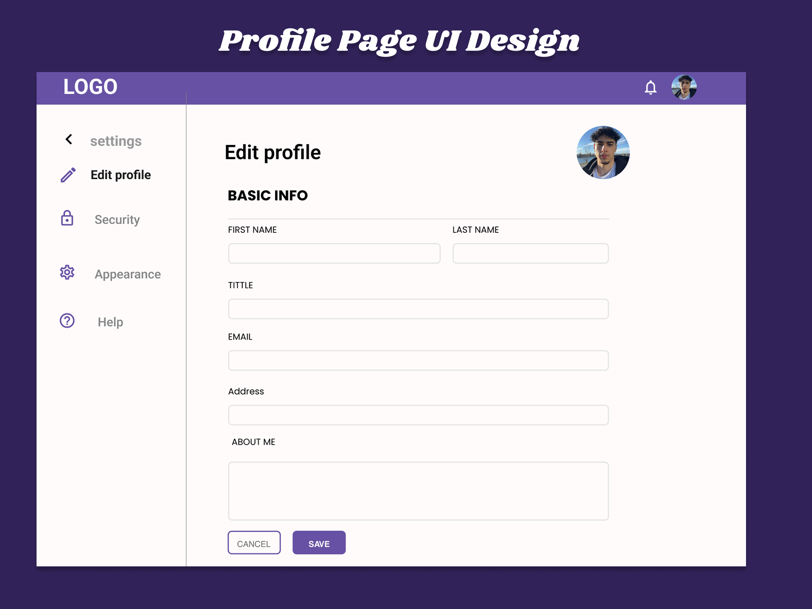 Profile Page UI Design app interface clean ui creative ui elegant design figma design minimal design mobile app ui modern ui personal dashboard portfolio profile profile interface profile page profile settings responsive design social app ui ux design user account page user experience user profile web design