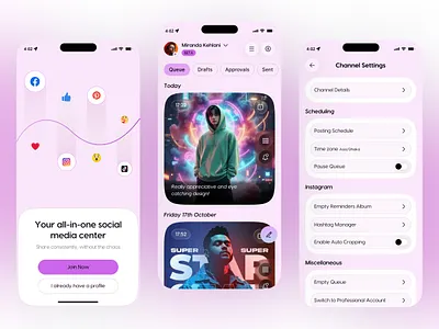 Smart Social Media Center – Modern App Design app app design application ui mobile app mobile app design mobile ui modern smart social media social media social media app social network socialapp socialmedia socialmediaapp ui design uiux uiux design