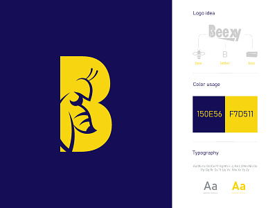 Beexy - Logo Design animal animal logo b letter b logo bee bee logo blendtool blue brand brand identity branding design dribbble dribbble best shot identity lettermark logo logo design logo identity logomark