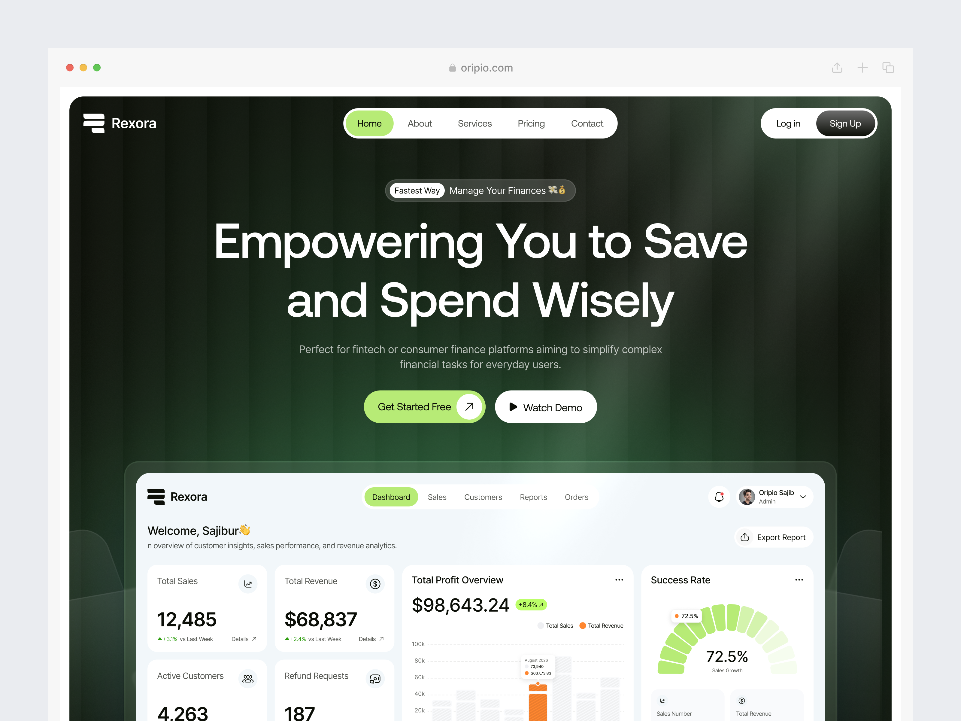 Example of Landing Page Design – UX/UI
