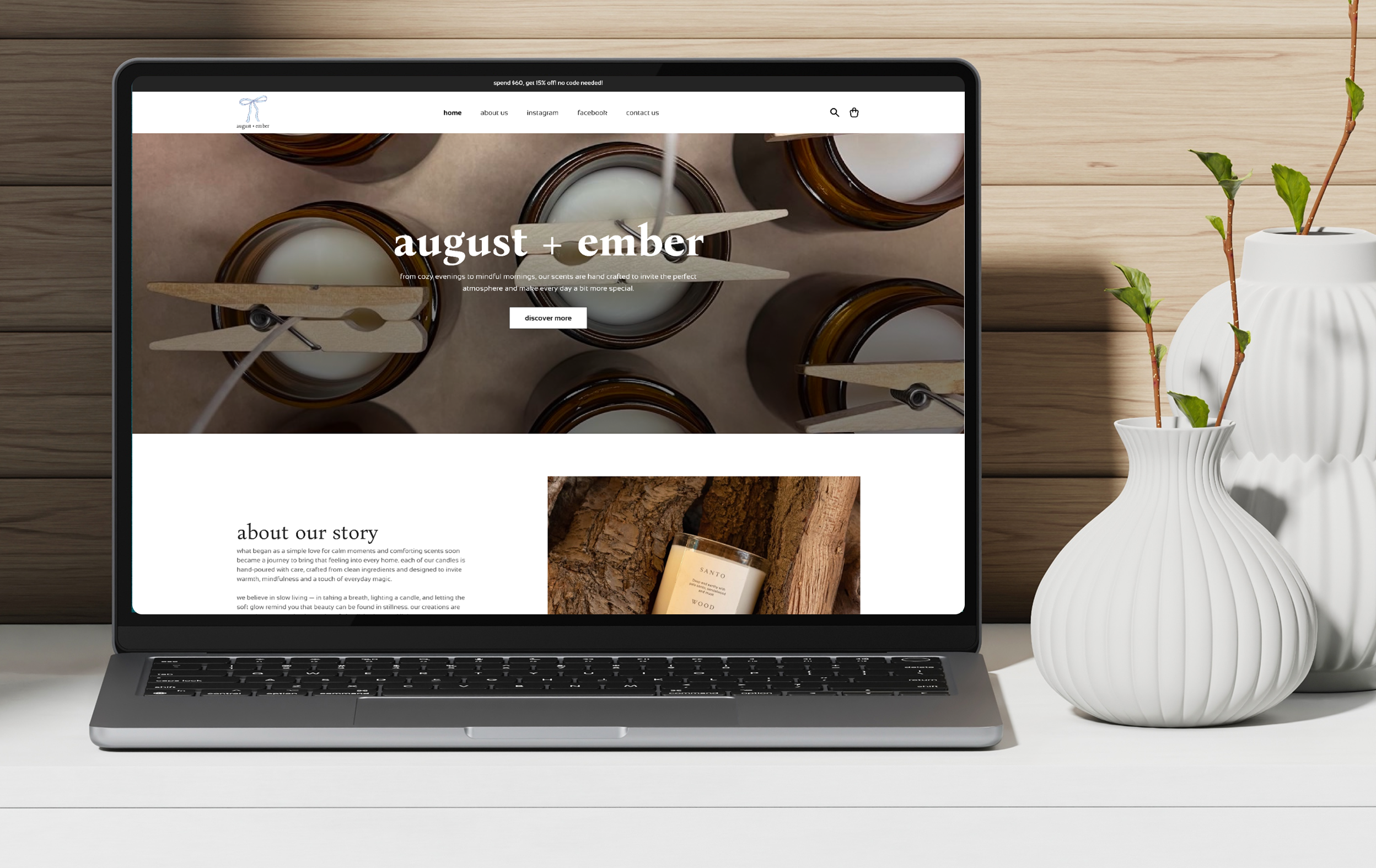 E-commerce website for Candle Business candles website creative website design creativedesign design e commerce website e commerce website for candles minimaldesign mohali ui website designs
