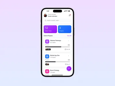 Project Management App branding design graphic design illustration trendy design ui