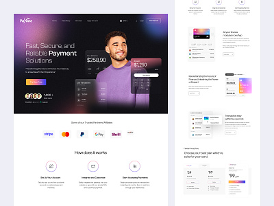 SaaS Landing Page Design bank banking website crypto finance finance landing page finance website fintech fintech landing page fintech website modern design saas saas landing page saas product saas ui saas website ui web design website