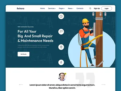 Handyman Website Design-Webyking graphic design handyman website design home repair website service business website ui web design agency