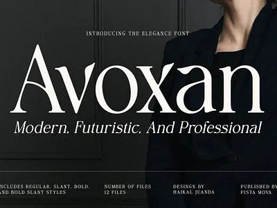 Avoxan bold branding classic designer fashion font modern regular serif typeface