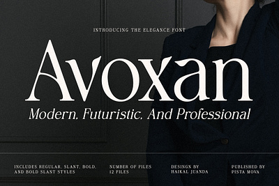 Avoxan bold branding classic designer fashion font modern regular serif typeface
