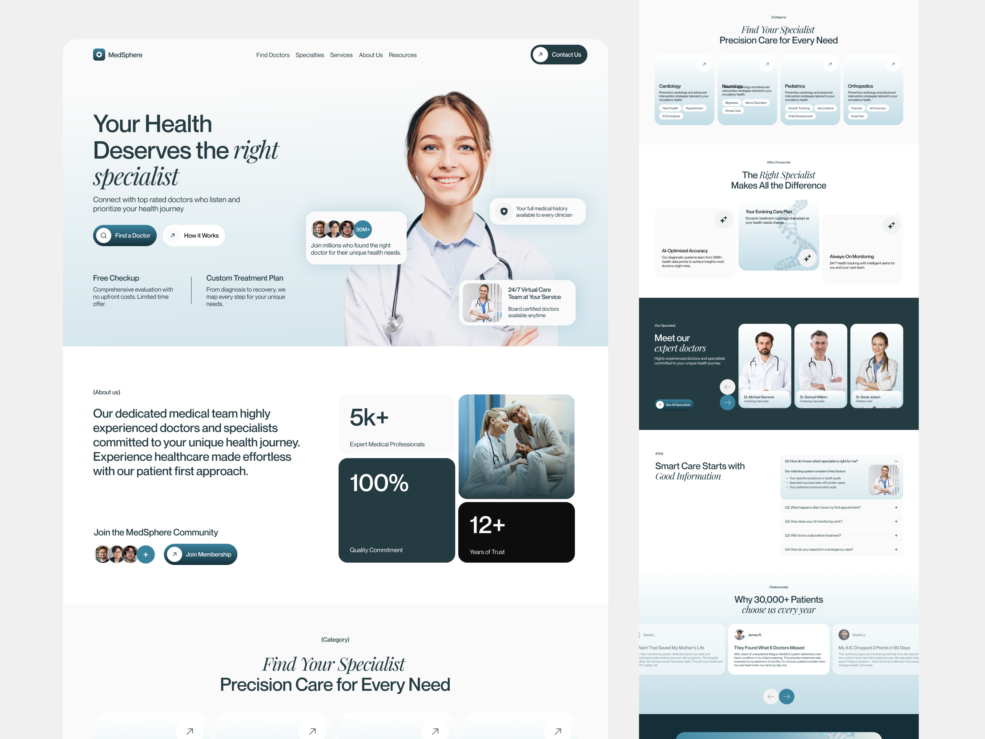 MedSphere - Medical, Doctor, Healthcare, Appointment website artxis doctor appointment doctor appointment website doctor landing page design doctor website design healthcare website medical landing page medical service medical website medical website design modern medical website pharmacy website design web design website design