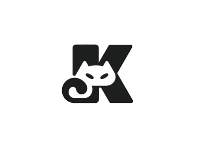 Letter K Cat Exclusive logo design for sale anhdodes animal branding cat design graphic design kitty letter k logo logo design logo designer logodesign minimalist logo monogram pet typography