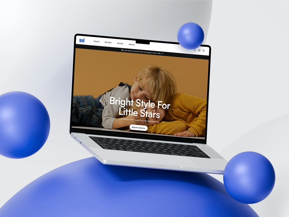 Lumi Kids’ Fashion Brand Website & Branding branding clean ui ecommerce fashion fun illustration kids marketplace playful ui design website