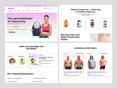 Weight Loss Website ai weight loss coach fitness landing page fitness nutrition website fitness ui design health wellness website healthy lifestyle landingpage medical website medicine website personalized fitness program pharmacy website ui ui ux web design website weight loss weight loss website