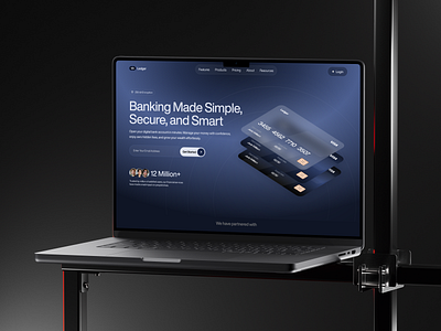 Ledger - SaaS Landing Page Design artxis b2b saas design banking ui finance landing page design finance website fintech product page modern design responsive finance ui saas landing page saas landing page design saas platform saas product saas website saas website design ui design web app design