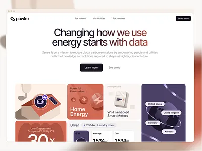 Powlex - webdesign brand branding design digital graphic design hero illustration inspiration landing landingpage logo product ui visual web webdesign