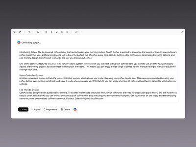 Generate with Copilot - SnowUI ai chat