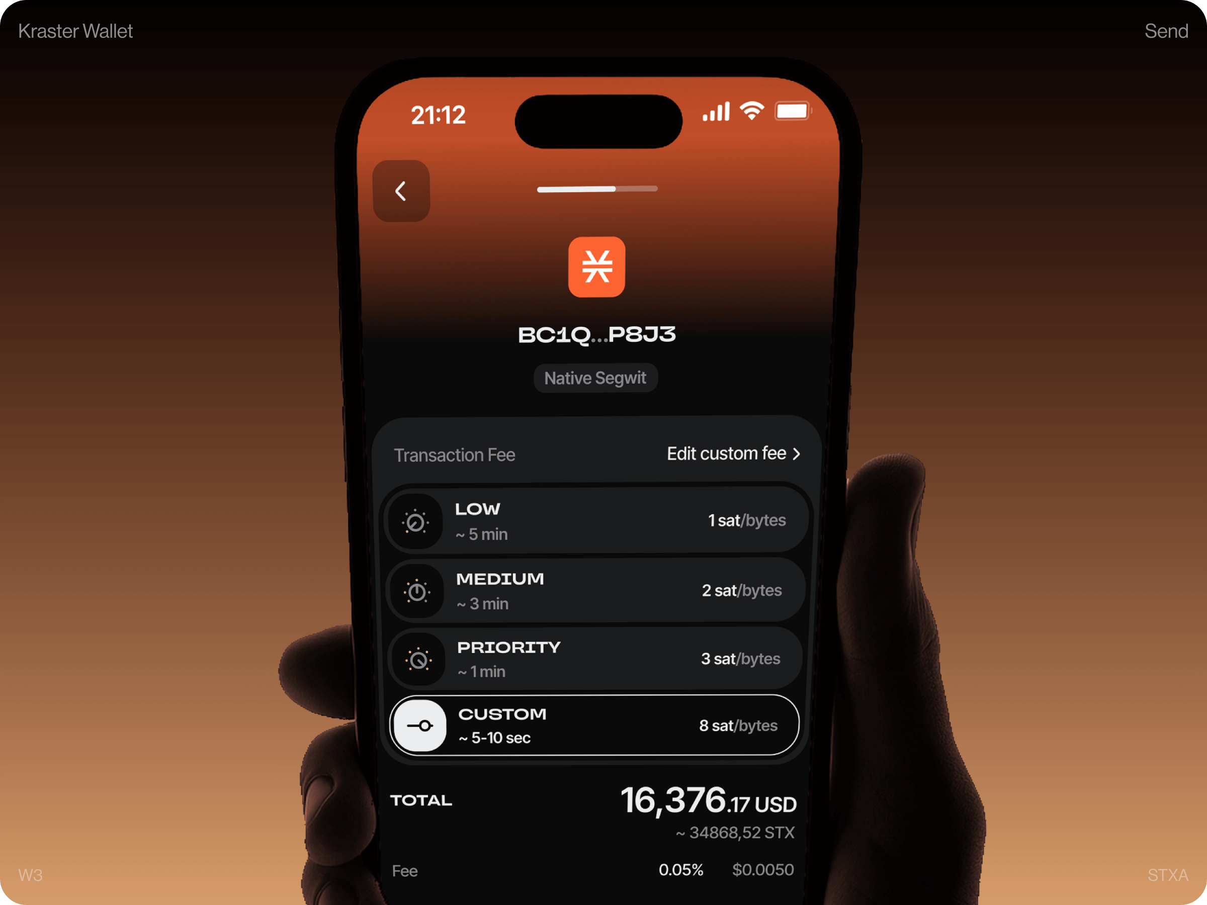 Kraster Wallet: Send Crypto Coins Vault app design bank app blockchain app crypto app crypto exchange crypto payments crypto wallet cryptocurrency defi ethereum finance fintech memecoin mobile design platform product design swap token web3 design