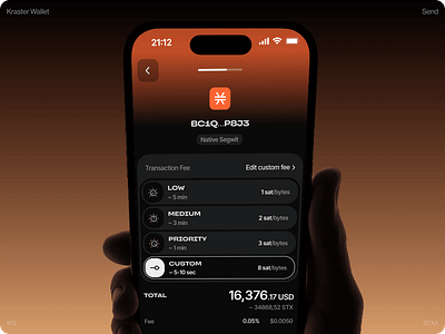 Kraster Wallet: Send Crypto Coins Vault app design bank app blockchain app crypto app crypto exchange crypto payments crypto wallet cryptocurrency defi ethereum finance fintech memecoin mobile design platform product design swap token web3 design