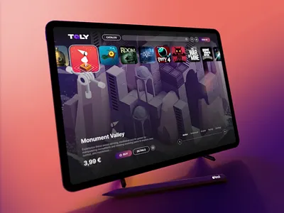 TALY – Tablet Gaming App 3d animation app digital games interaction motion store tablet ui