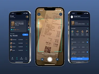 Split Payment — Scan, Assign, and Settle billing mobile dashboard billing payment mobile scan bill scan bill mobile split bill mobile split bill payment split bill ui split bill ui design split bill ui mobile split payment split payment ui design splitbill splitbill mobile splitbill ui ui mobile ui split bill