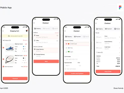 Checkout Page for E-Commerce Platform checkout e commerce graphic design mobile app mobile ux ui ux