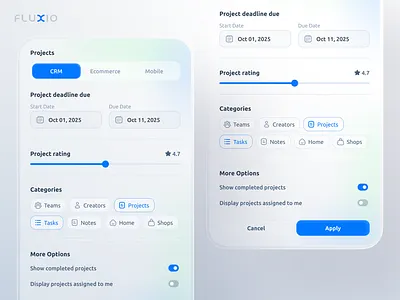 Management app app design button calendar mobile app progress bar tab tab bar toggle button uiux