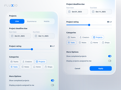 Management app app design button calendar mobile app progress bar tab tab bar toggle button uiux