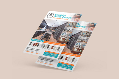 48 Hour Kitchen Flyer Design cabinet clean cooking creative design flyer interios kitchen leaflet luxury modern poster print professional renovaiton sink tap wood