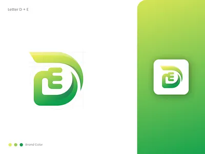 DE - Modern Tech Letter Logo a b c d e f g h i j k l ai logo app icon logo branding crypto logo fintech logo gradient logo health logo letter letter logo logo logo design m n o p q r s t u v w x y z minimalist logo modern logo saas logo tech logo vector