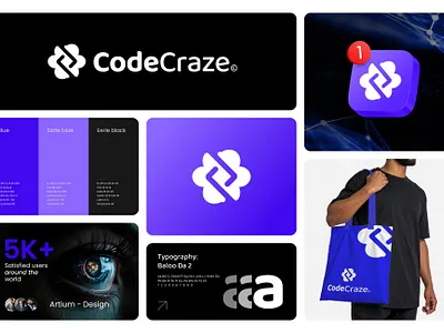 CodeCraze© – Visual Identity System artium logo brandidentity branding codecraze design graphic design logo logodesign visualidentity