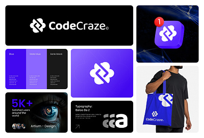 CodeCraze© – Visual Identity System artium logo brandidentity branding codecraze design graphic design logo logodesign visualidentity