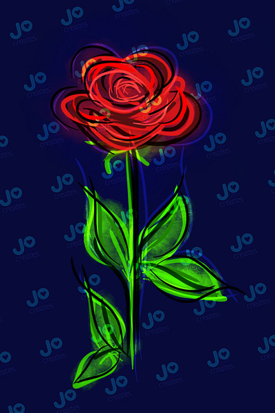 Rose dark flower mystic rose watercolor