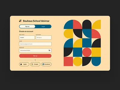 Bauhaus Registration Form bauhaus form registration ui