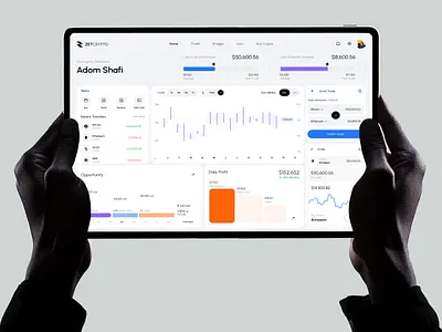 Cryptocurrency Dashboard Design adom crypto dashboard cryptocurrency dashboard dashboard dashboard design finance finance dashboard product design trading ui ux