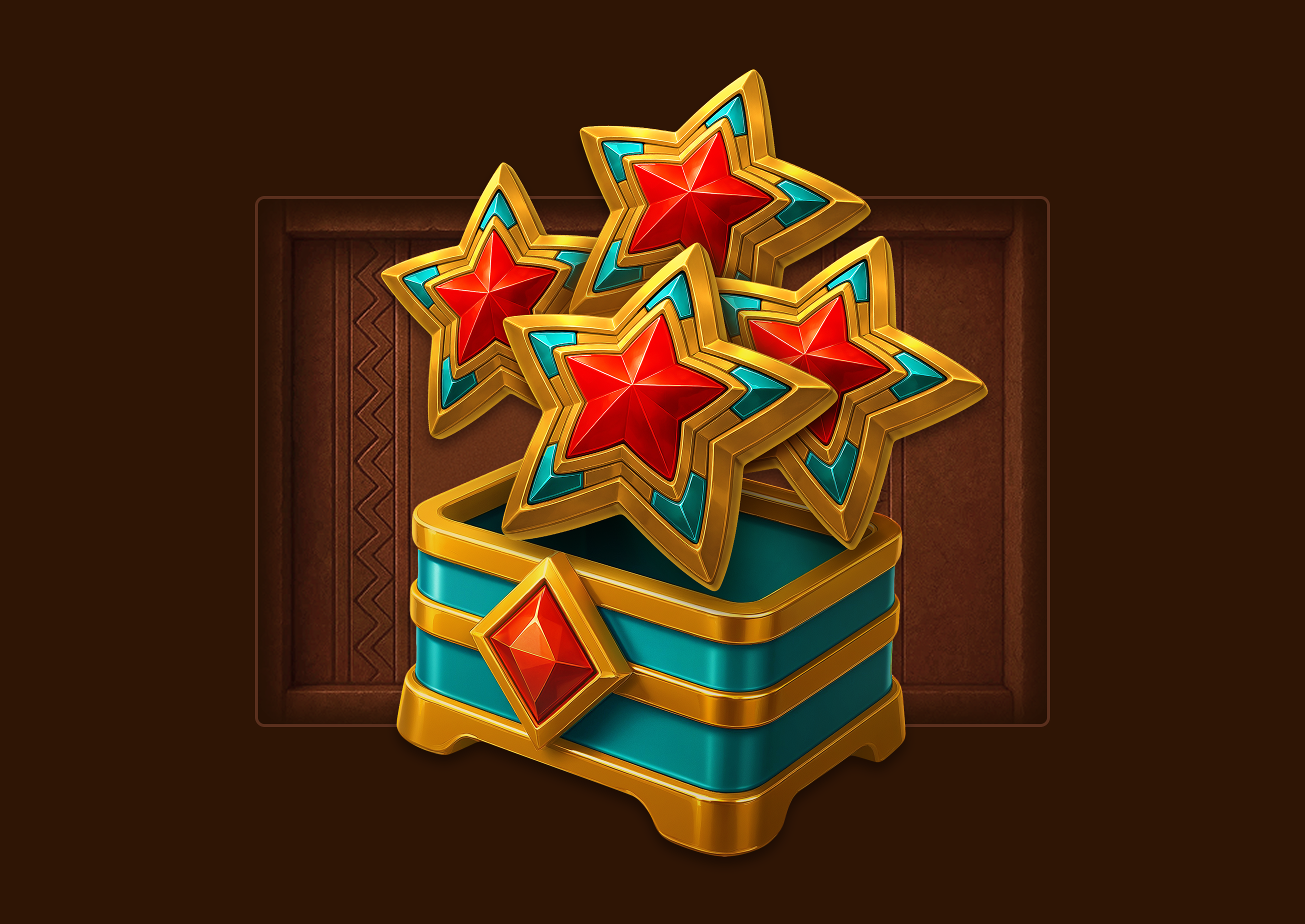 Egypt Style Icon ai ai illustration box branding casium casual cgi chest design digital art egypt game game design game icon design icon icon design icon set illustration stars treasure