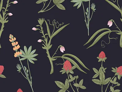 Delicate Wild Flowers. Seamless pattern fabric fashion floral flower packaging pattern seamless textile