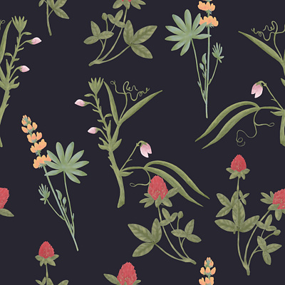 Delicate Wild Flowers. Seamless pattern fabric fashion floral flower packaging pattern seamless textile