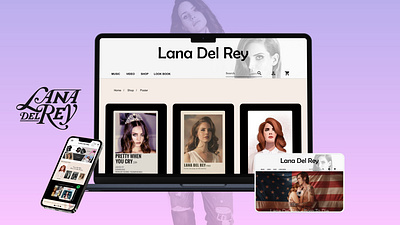 Lana Del Rey Merch 3d animation branding logo motion graphics ui