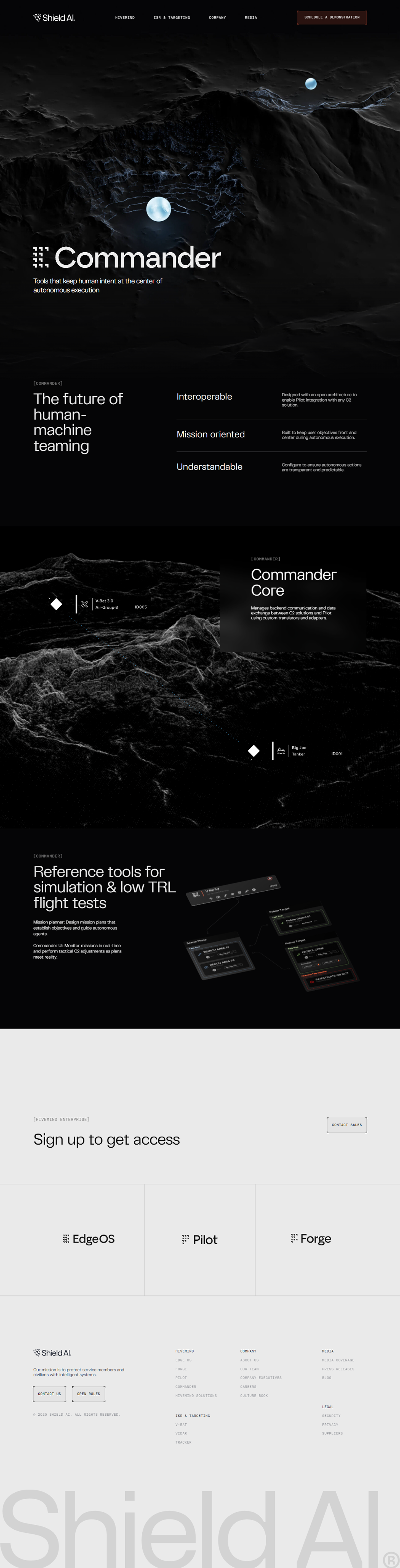 Website - Commander Section